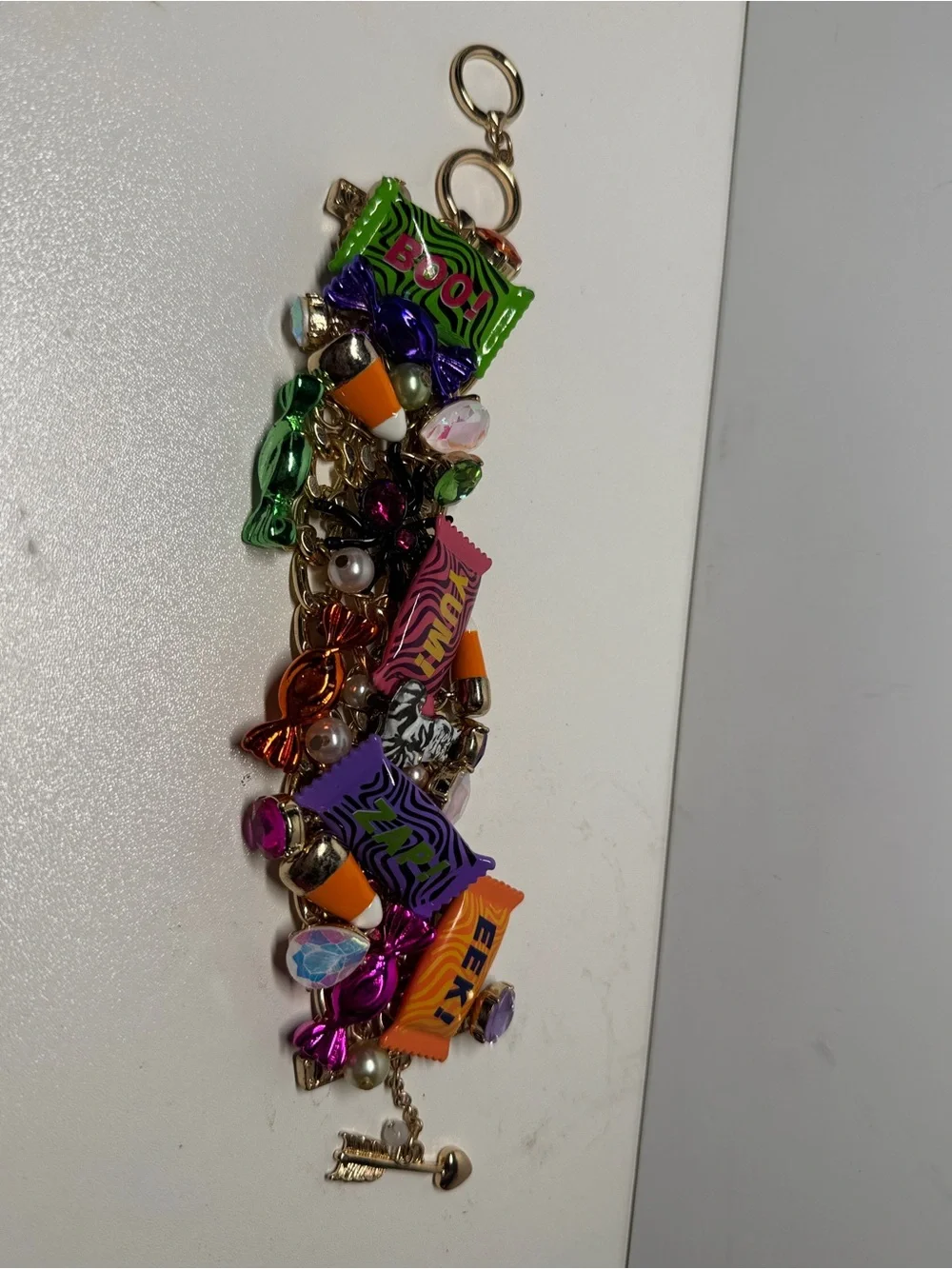 Betsey Johnson Multicolor candy  gold color Charm Bracelet